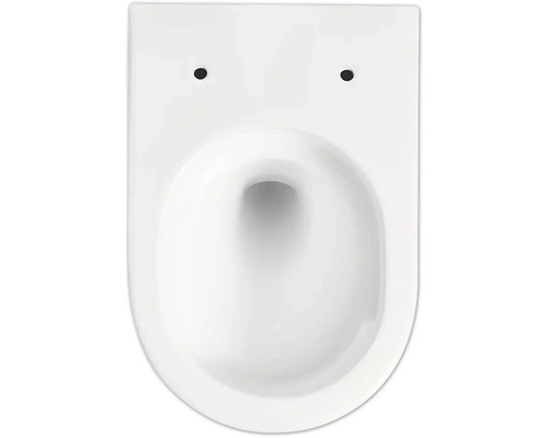 Závesné WC z keramiky, bez oplachového kruhu