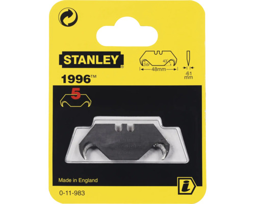 Háčikové čepele Stanley 1996, 5 kusov