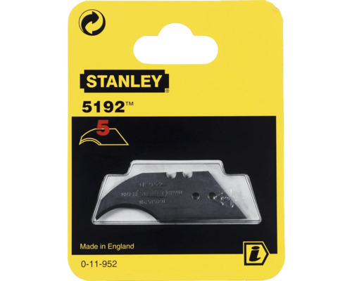 Balenie piatich lichobežníkových nožov Stanley 5192