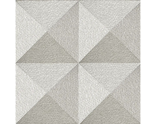 Vliesová tapeta SA524102 Santa Fe sivá 0,53 x 10 m Detail štruktúrovanej obkladačky s geometrickým trojuholníkovým vzorom