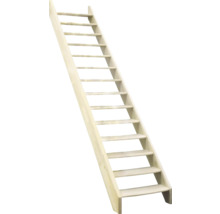 Drevené schodisko so stupňami pre interiér