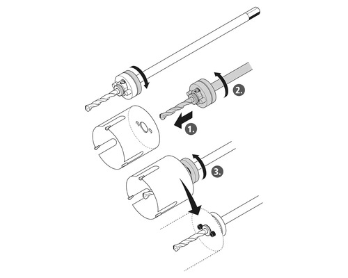 Návod na montáž dierovej píly