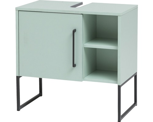 Skrinka pod umývadlo s dvierkami a policami na nožičkách