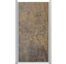 Sprchová zástena s kamenným dekorom a rámom