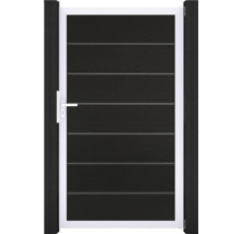 Záhradná bránka s vodorovnými prvkami a rukoväťou