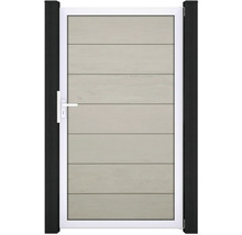 Záhradná bránka s horizontálnymi panelmi a kľučkou