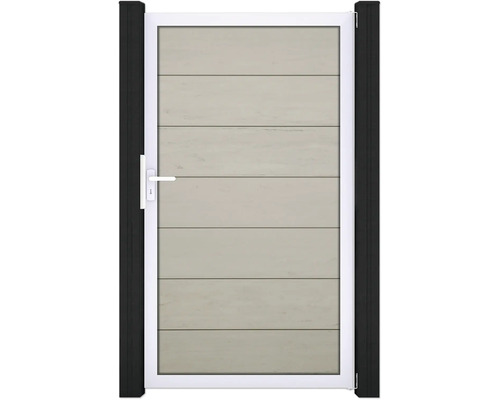 Záhradná bránka s horizontálnymi panelmi a kľučkou