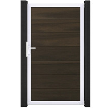 Záhradná bránka s drevenou výplňou a rukoväťou