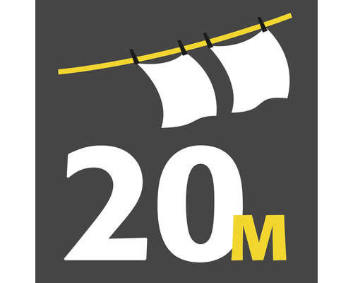 Symbol pre šnúru na bielizeň s dĺžkou 20 metrov