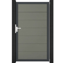 Záhradná bránka s vodorovnými panelmi a kľučkou