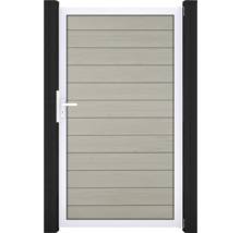 Záhradná bránka s vodorovnými lamelami a rúčkou