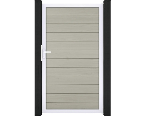 Záhradná bránka s vodorovnými lamelami a rúčkou