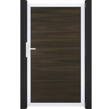 Záhradná bránka s kľučkou a vodorovnou štruktúrou dreva