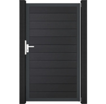 Záhradná bránka s rukoväťou a vodorovnými lamelami