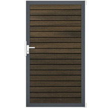 Drevená záhradná bránka s kovovým rámom