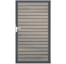 Záhradná bránka s vodorovnými lamelami a kľučkou