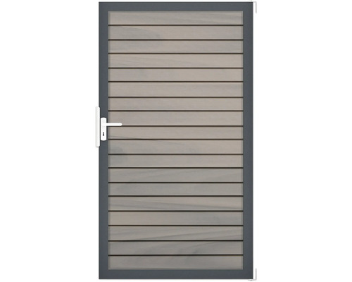 Záhradná bránka s vodorovnými lamelami a kľučkou