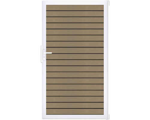 Drevené záhradné dvere s vodorovným latovaním a kľučkou