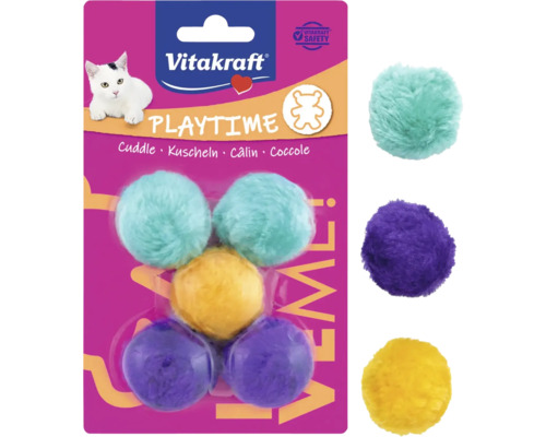 Vitakraft Hračka pre mačky Hracie loptičky v balení po 5 kusov