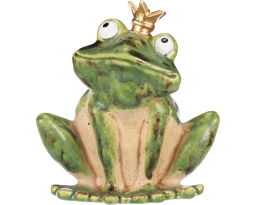 Dekoratívna figúrka žabieho kráľa s korunou
