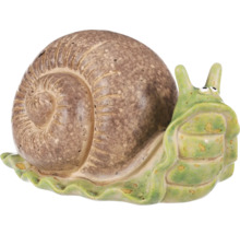 Dekoratívny záhradný slimák z keramiky