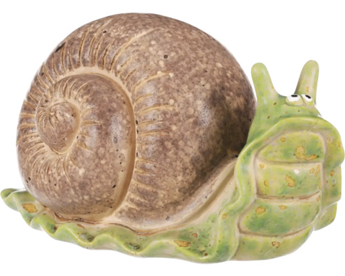 Dekoratívny záhradný slimák z keramiky