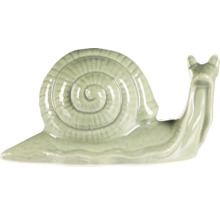 Dekoratívny keramický slimák do záhrady