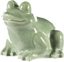 Keramická žaba ako záhradná dekorácia