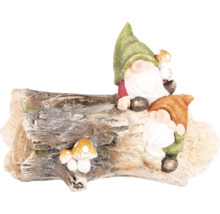 Dekoratívny kvetináč so škriatkami a hubami do záhrady