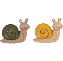 Dve dekoratívne figúrky slimákov do záhrady