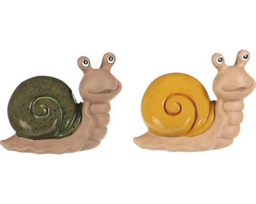 Dve dekoratívne figúrky slimákov do záhrady