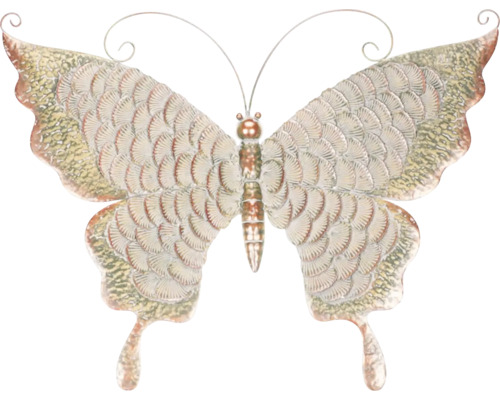 Dekoratívna kovová nástenná dekorácia motýľ