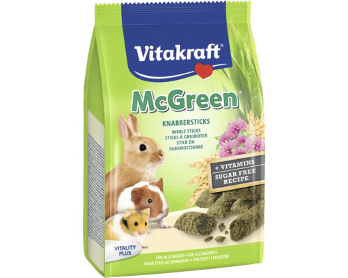 Balenie maškŕt pre hlodavce Vitakraft McGreen s vitamínmi a receptúrou bez cukru