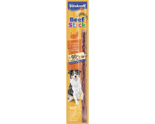 Maškrta pre psov Vitakraft Beef Stick s morčacím 1 ks Vitakraft Beef Stick pre psov s morčacím mäsom