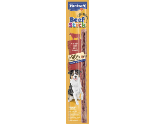 Vitakraft Beef Stick pre psy, vyrobený z hovädzieho mäsa