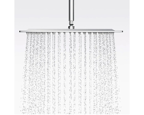 Štvorcová sprchová hlavica s prúdom vody