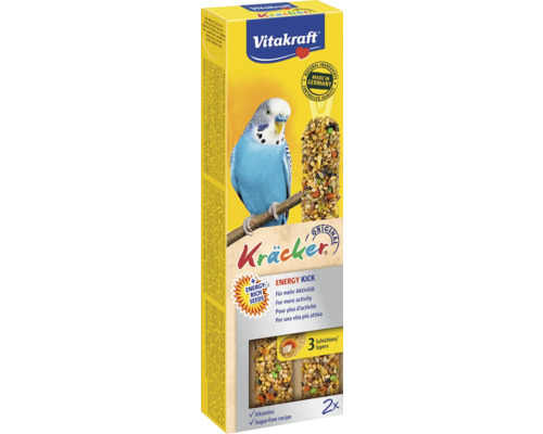Maškrty pre andulky Vitakraft Kräcker Energy 2 ks 60 g Tyčinka Vitakraft Kräcker pre andulky, balenie po dvoch kusoch