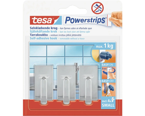 Tesa Powerstrips háčik, samolepiaci, odstrániteľný bezo stopy, maximálna nosnosť jeden kilogram