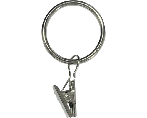 Krúžok na záclony s klipom na upevnenie záclon