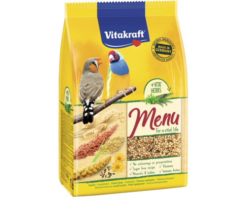 Vitakraft Menu krmivo pre exotické vtáky pre vitálny život