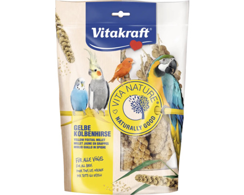 Maškrty pre kanáriky Vitakraft Vita Nature Senegalské proso 300 g Vitakraft žlté senegalské proso pre všetky vtáky, balenie produktu