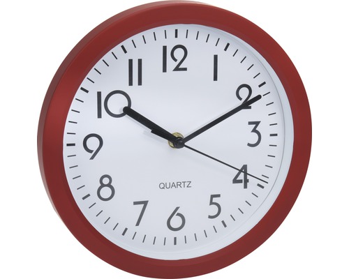 Nástenné hodiny červené Ø 23 cm