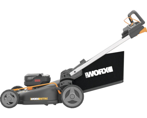 Akumulátorová kosačka na trávu značky Worx Nitro so zberným košom