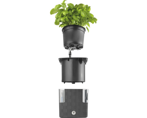 Samozavlažovací systém pre rastliny s ukazovateľom hladiny vody