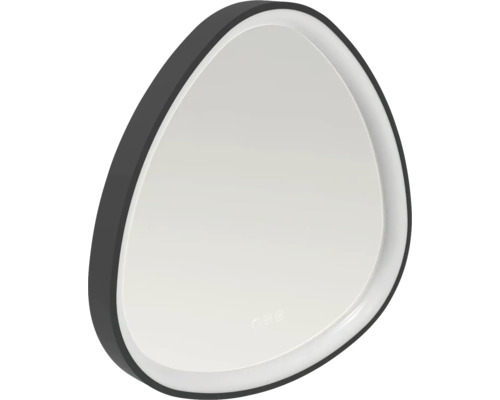 Zrkadlo s osvetlením v ráme form&style MALAITA s dotykovým senzorom s ochranou proti zahmlievaniu IP 44 Oválne zrkadlo s rámom do kúpeľne