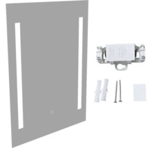 Obdĺžnikové zrkadlo s LED osvetlením a montážnym príslušenstvom