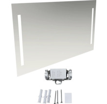 Obdĺžnikové zrkadlo s osvetlením a montážnym materiálom