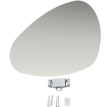 Zrkadlo v tvare vajca s upevňovacím materiálom