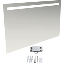 Obdĺžnikové zrkadlo s LED osvetlením a montážnym materiálom
