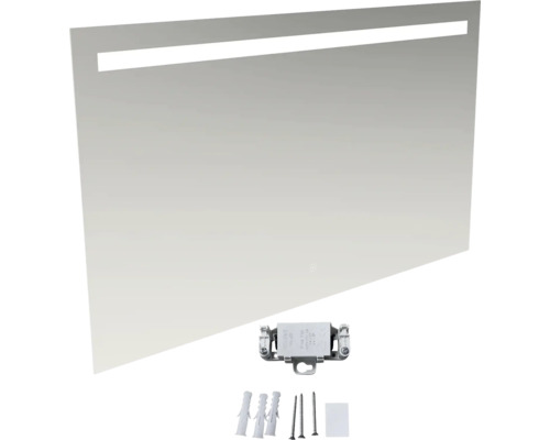 Obdĺžnikové zrkadlo s LED osvetlením a montážnym materiálom